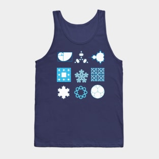 9 Fractals- blue Tank Top